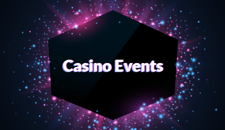 Generic sign that says "casino events."