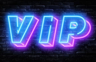 VIP written in neon letters.