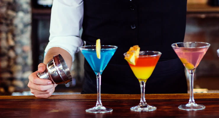 Three cocktails.