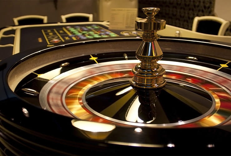 Roulette table.