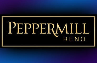The logo of the Peppermill resort.