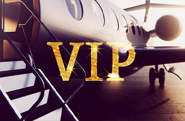 VIP written in front of a private jet.