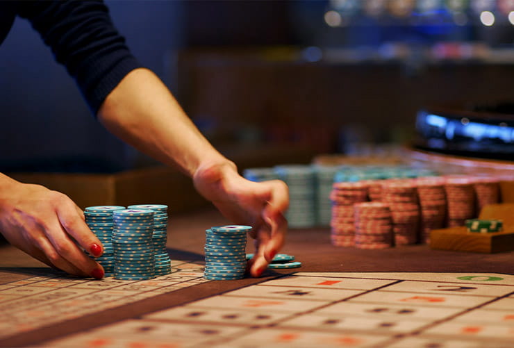 A man playing roulette.