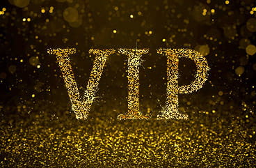 VIP written in gold letters.