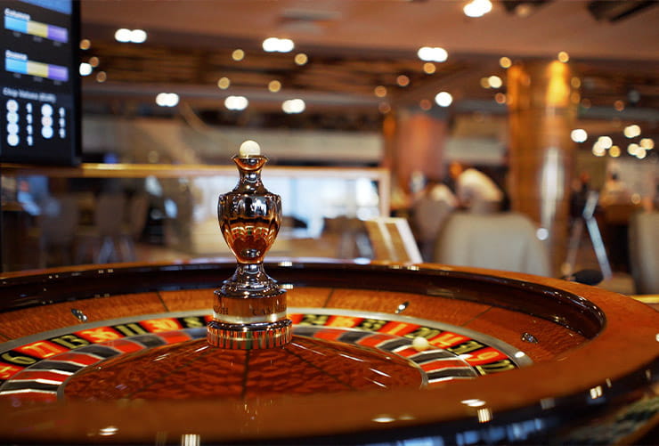 A high roller roulette table.